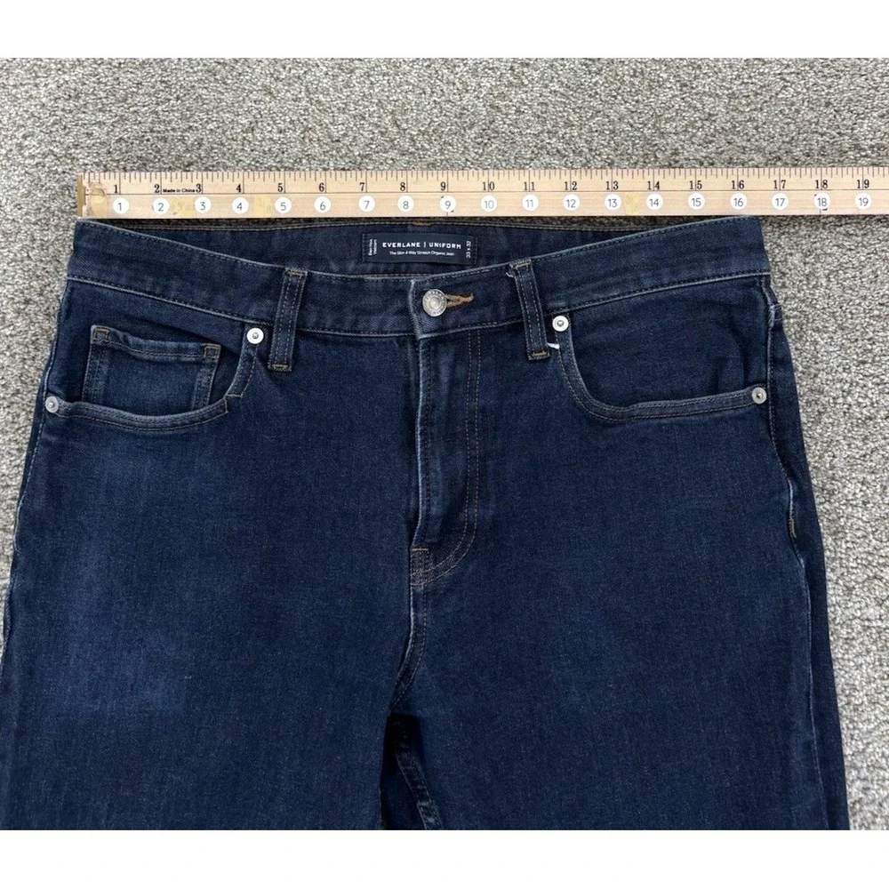 Everlane Uniform Slim 4-Way Stretch Organic Jean Mens 33x29* Blue Rinse Workwear